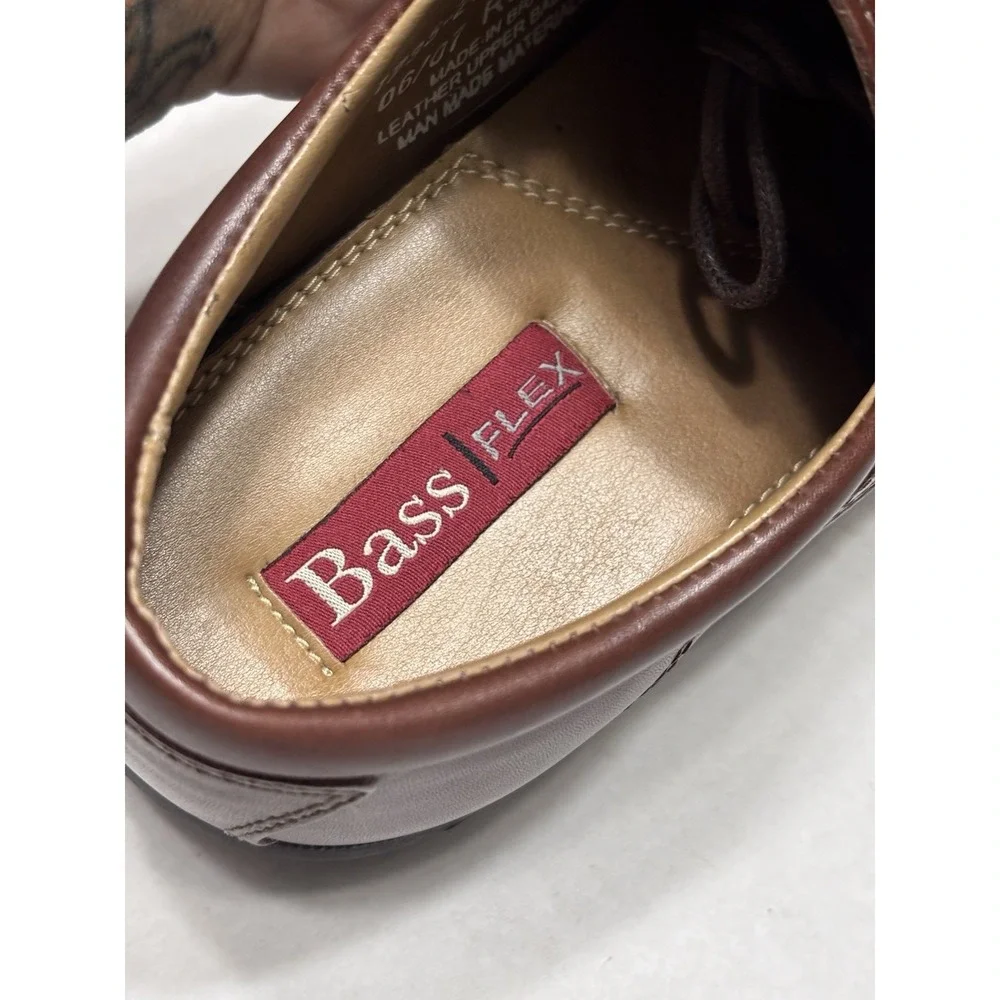 Nunn Bush Runway Men's 8.5M Brown Leather Oxford‎ Dress Shoes Made in Brazil